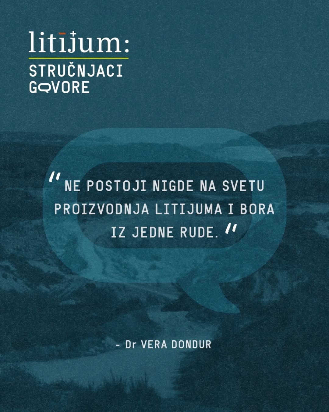 „Rudarenje litijuma – kraj života u Jadru“ – profesorka Vera Dondur