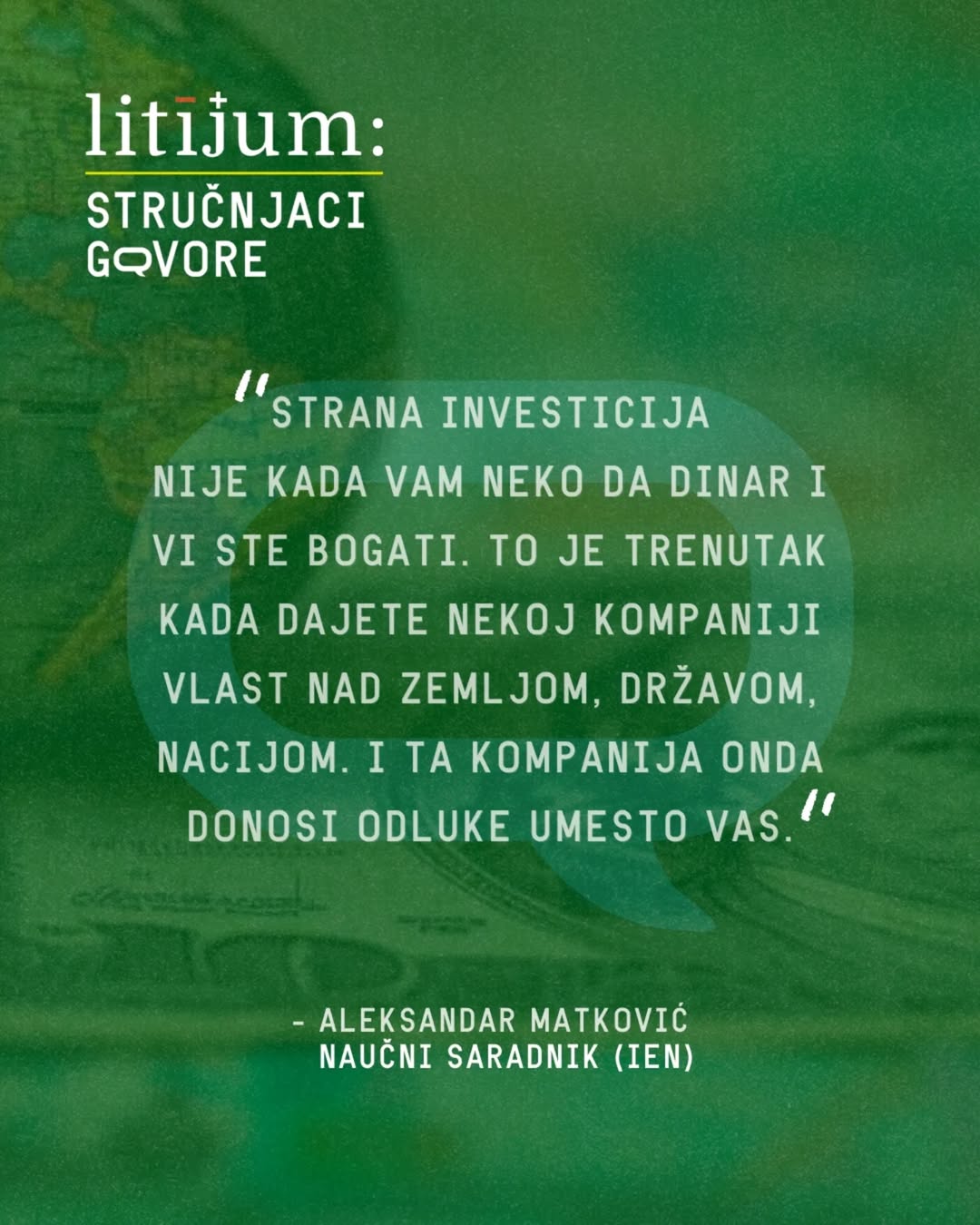 Aleksandar Matković: Srbija bez strateškog plana suočena s rizicima rudarske kolonizacije
